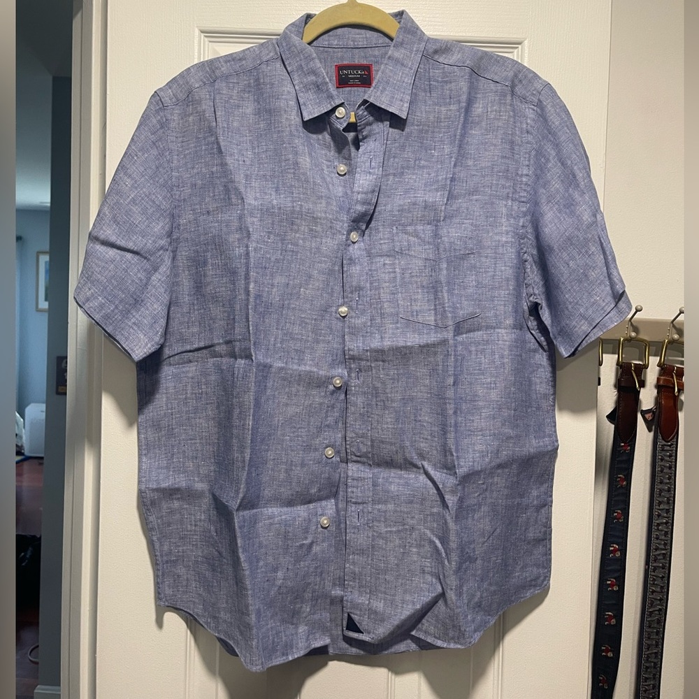 Untuckit Linen Short Sleeve Button down